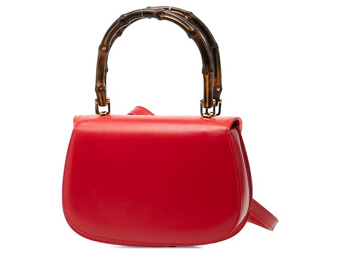 Gucci Rot Klein Kalbsleder Bamboo Nacht - Ansicht 2