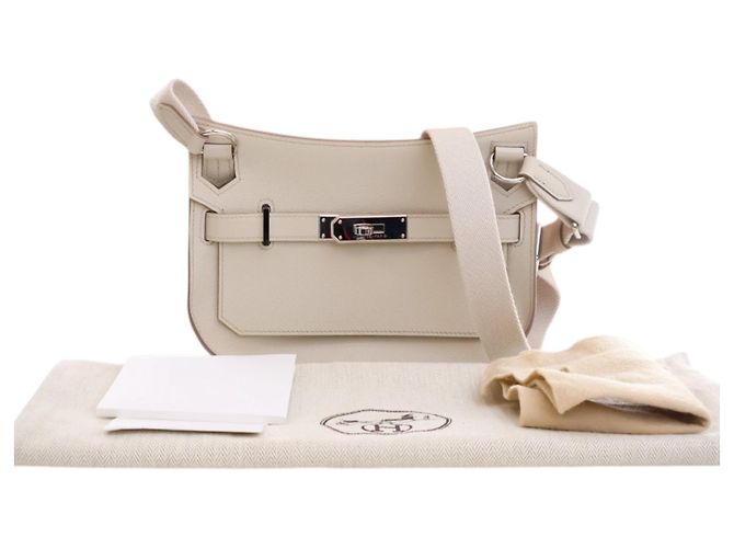 Hermès Mini Evercolor Jypsiere Bianco Crudo - vista 14