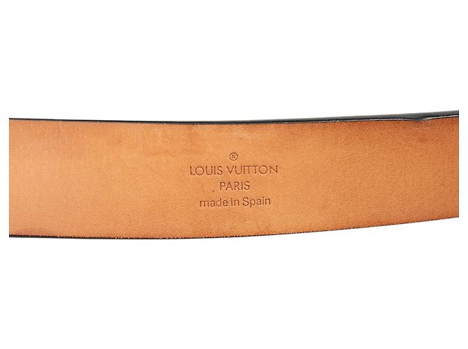 Schwarz Leder Initiales Gürtel von Louis Vuitton - Ansicht 5