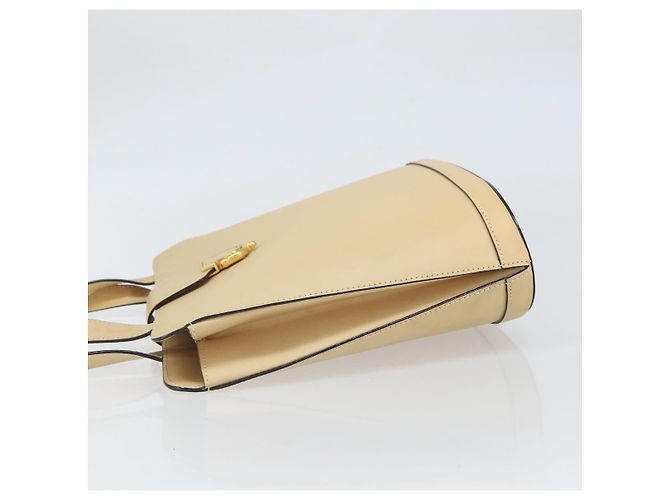 Céline Celine Vintage Schultertasche aus Leder Beige - Ansicht 4