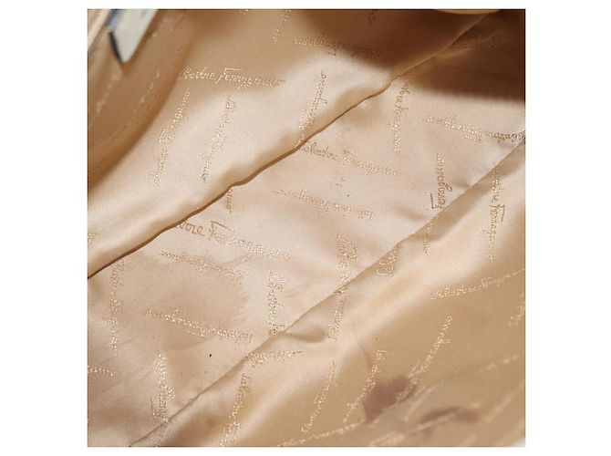 Salvatore Ferragamo Gancini in pelle Beige - vista 5