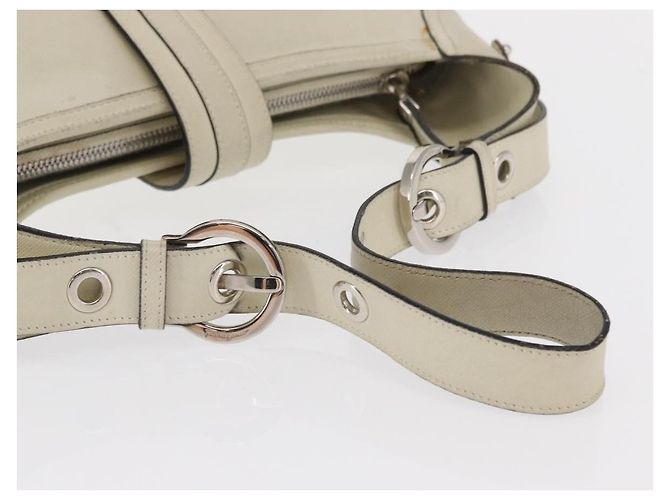 Salvatore Ferragamo Gancini in pelle Beige - vista 7