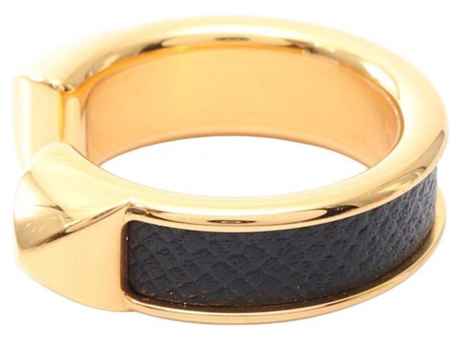 Ring Anello Double Crew Athena di Hermès Nero D'oro - vista 2