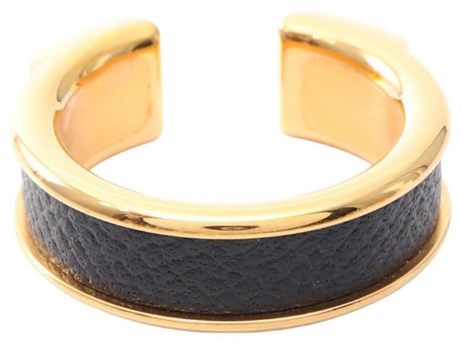 Ring Anello Double Crew Athena di Hermès Nero D'oro - vista 3