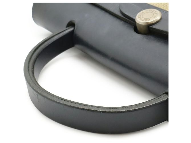 Borsa a mano/sacchetto a spalla Hermès Air Bag PM Nero Beige Giallo - vista 6