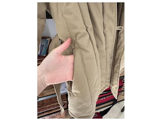 Abrigo de piel de mapache Maje Beige - vista 15