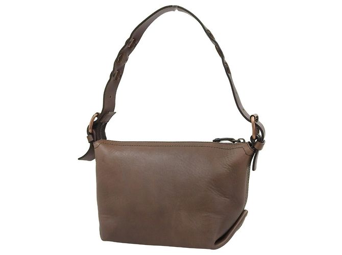 Céline Borsa a Spalla in Pelle Celine CE00 32 Marrone Marrone scuro - vista 2