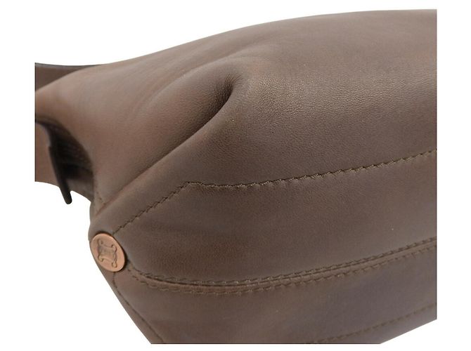 Céline Borsa a Spalla in Pelle Celine CE00 32 Marrone Marrone scuro - vista 4