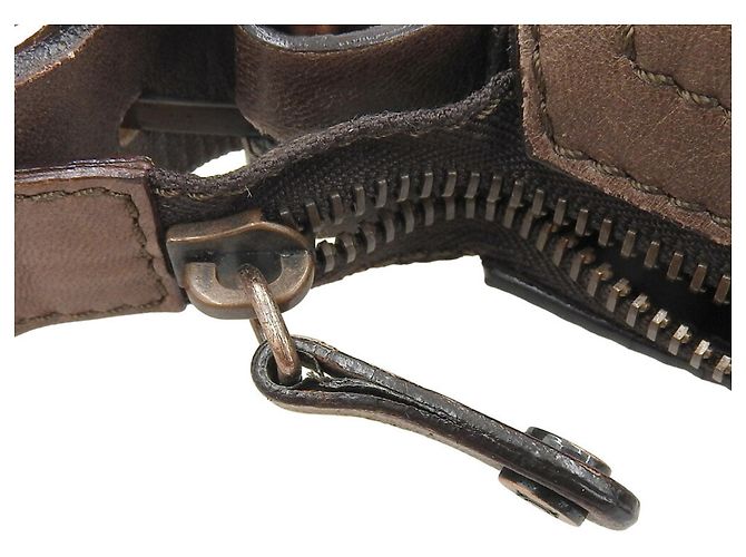 Céline Borsa a Spalla in Pelle Celine CE00 32 Marrone Marrone scuro - vista 7