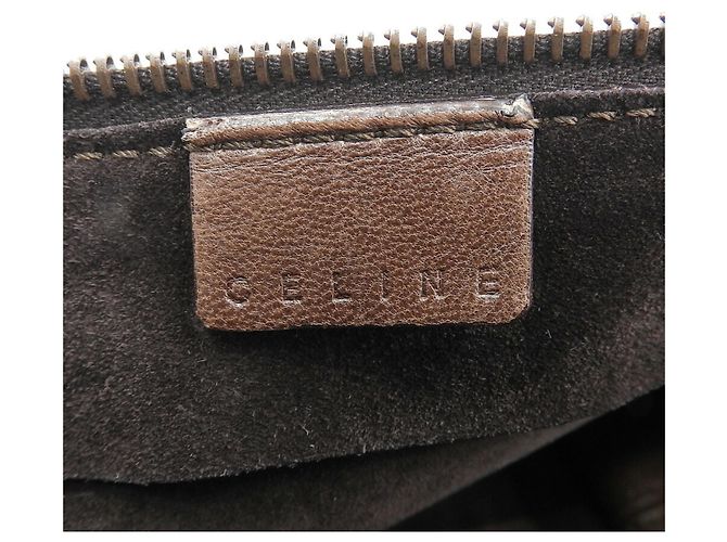 Céline Borsa a Spalla in Pelle Celine CE00 32 Marrone Marrone scuro - vista 9