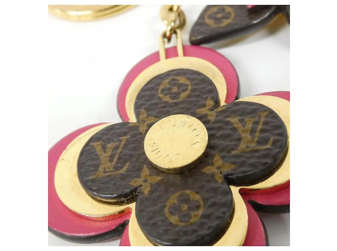 Portachiavi Monogram Fiore Fiorente Louis Vuitton M63084 Marrone - vista 3
