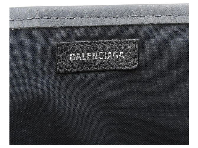 Borsa Tote Cabas S Navy di Balenciaga Marrone Bianco - vista 10