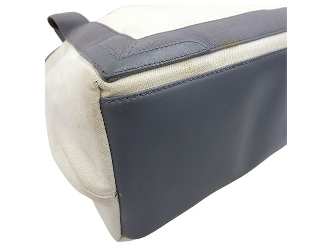 Borsa Tote Cabas S Navy di Balenciaga Marrone Bianco - vista 4