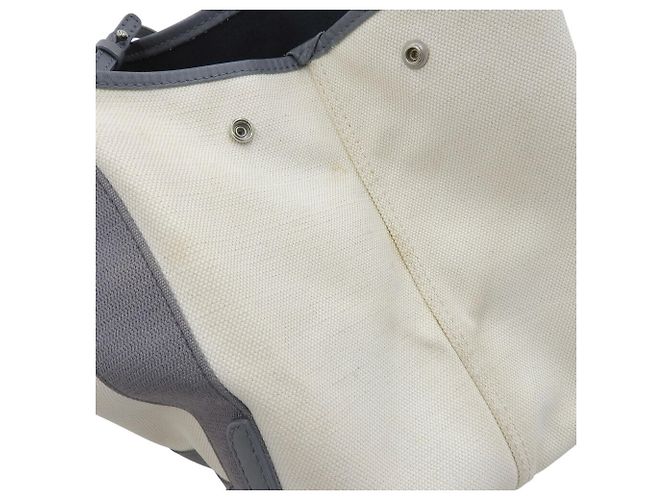Borsa Tote Cabas S Navy di Balenciaga Marrone Bianco - vista 6