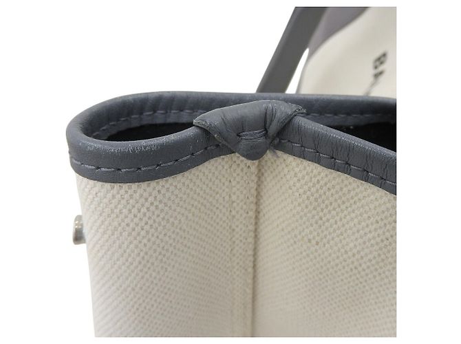 Borsa Tote Cabas S Navy di Balenciaga Marrone Bianco - vista 9