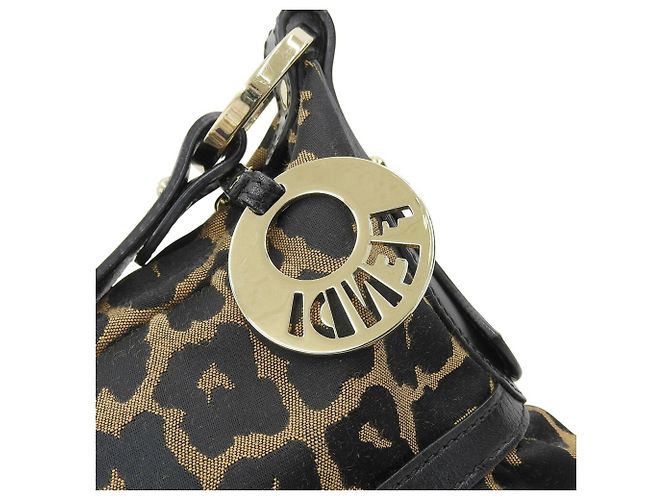 Borsa a Spalla Fendi in Nero e Marrone - vista 5