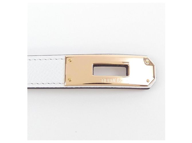 Hermès Hermes Kelly 18mm Weißer Standardgürtel - Ansicht 4