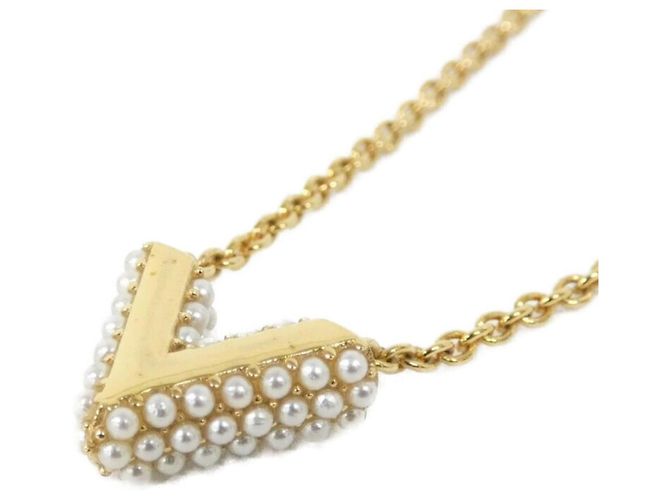 Collana Essenziale V in Perle Louis Vuitton Bianco D'oro - vista 4