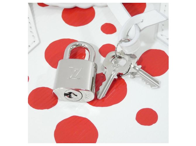 Borsa Alma BB in Epi Louis Vuitton Bianco Rosso - vista 5