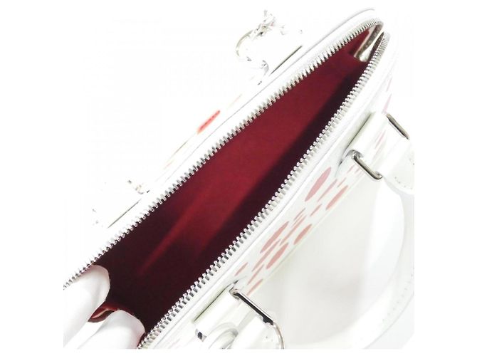 Borsa Alma BB in Epi Louis Vuitton Bianco Rosso - vista 7