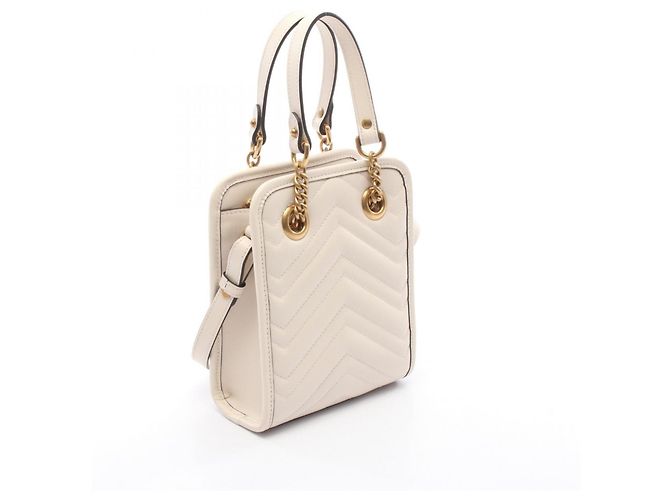 Borsa Gucci GG Marmont Bianco - vista 2
