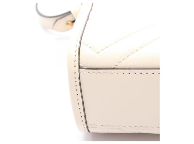 Borsa Gucci GG Marmont Bianco - vista 5