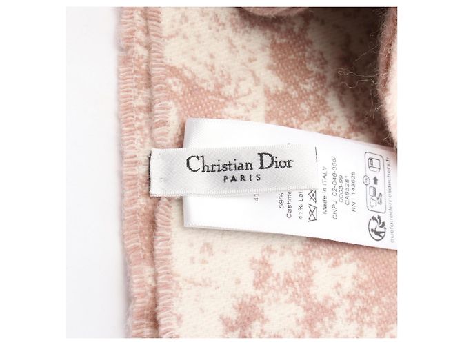 Sciarpa Toile de Jouy Sauvage Christian Dior Rosa Bianco - vista 2