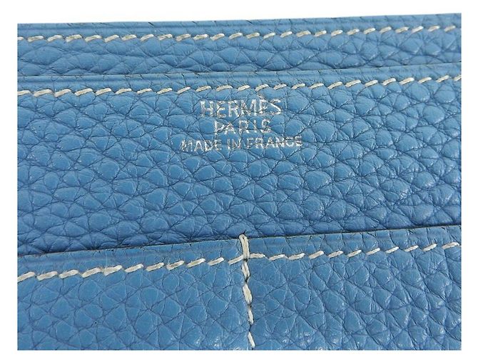 Cartera Larga Dogon GM de Hermès Azul - vista 10