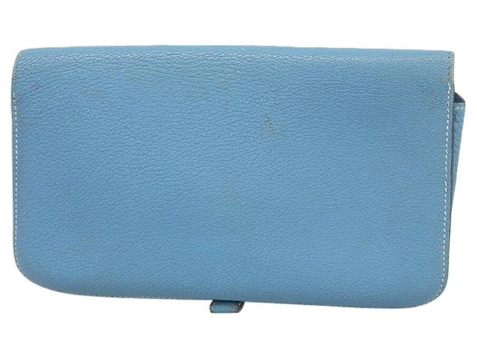 Cartera Larga Dogon GM de Hermès Azul - vista 2