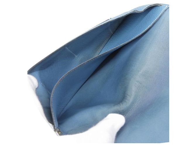 Cartera Larga Dogon GM de Hermès Azul - vista 3