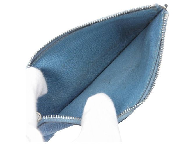 Cartera Larga Dogon GM de Hermès Azul - vista 4