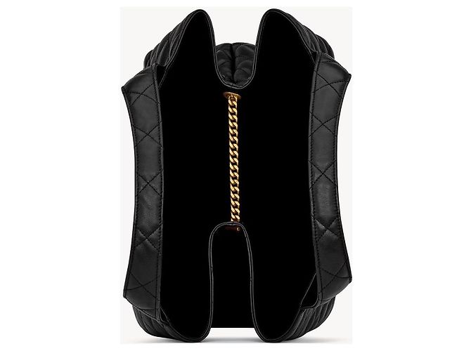 Saint Laurent BOLSA DE COMPRAS MAXI ICARE EM COURO DE CORDERO QUILTED Preto - vista 6