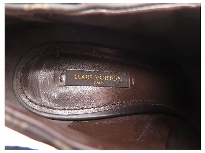 BOTINES ANKLE MONOGRAM MINI LIN LOUIS VUITTON 39.5 Castaño - vista 10