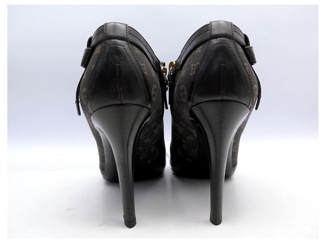BOTINES ANKLE MONOGRAM MINI LIN LOUIS VUITTON 39.5 Castaño - vista 5