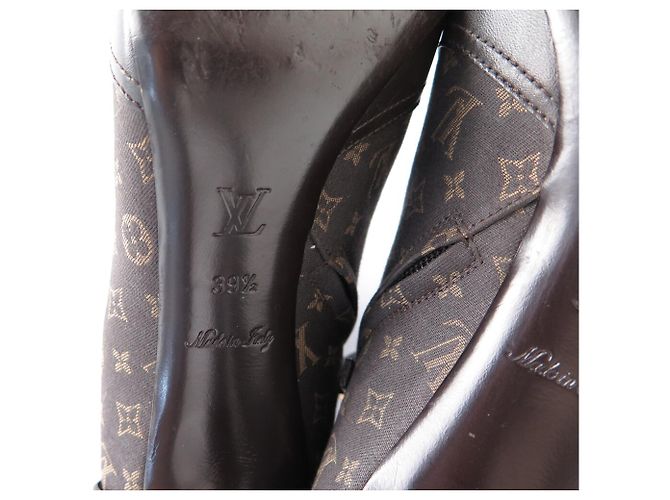 BOTINES ANKLE MONOGRAM MINI LIN LOUIS VUITTON 39.5 Castaño - vista 7