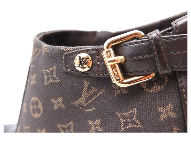 BOTINES ANKLE MONOGRAM MINI LIN LOUIS VUITTON 39.5 Castaño - vista 9