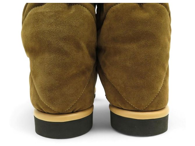 Stivaletti Louis Vuitton Suede Marrone Monogramma Shearling Cammello - vista 6