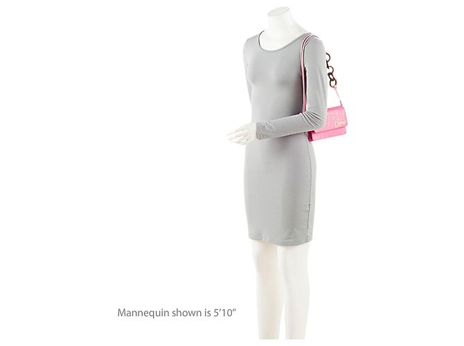 Borsa a spalla Le Riviera in pelle con stampa coccodrillo di Jacquemus Rosa - vista 5