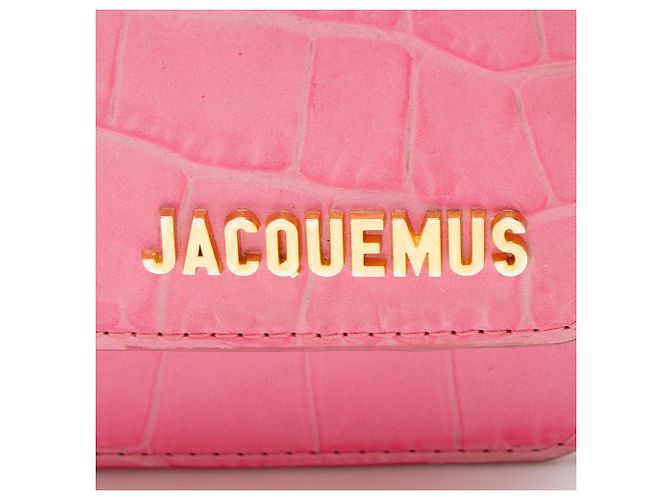 Borsa a spalla Le Riviera in pelle con stampa coccodrillo di Jacquemus Rosa - vista 8