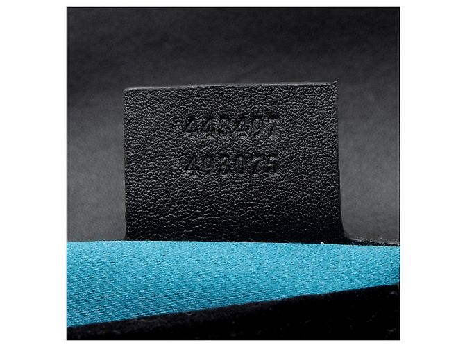Borsa a tracolla media GG Marmont in velluto decorata con cuori Gucci Nero - vista 6
