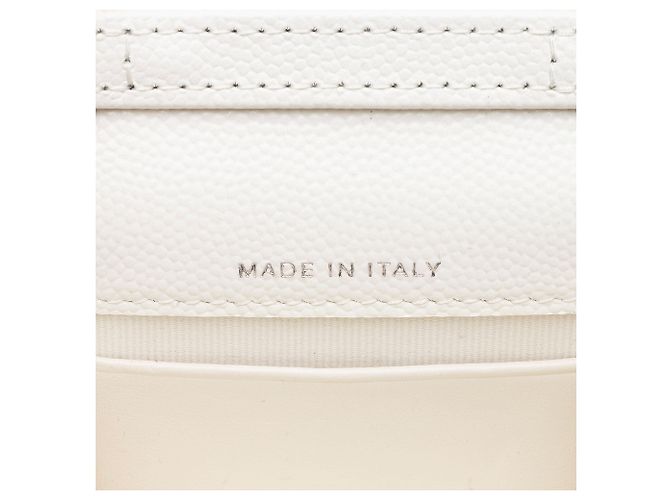 Gabrielle Chanel Clutch Coco in pelle caviar con catena Bianco - vista 9