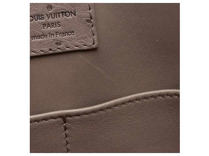 Borsa Alma PM in pelle di struzzo Louis Vuitton Grigio - vista 10