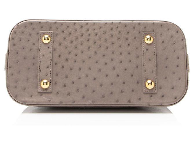 Borsa Alma PM in pelle di struzzo Louis Vuitton Grigio - vista 4