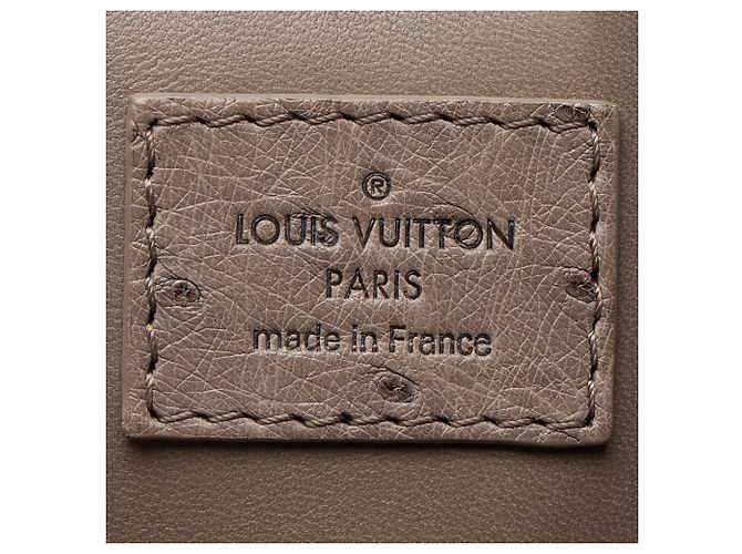 Borsa Alma PM in pelle di struzzo Louis Vuitton Grigio - vista 8