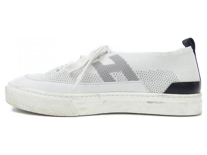 Hermès Hermes Strick-Kalbsleder-Sneaker Weiß - Ansicht 2