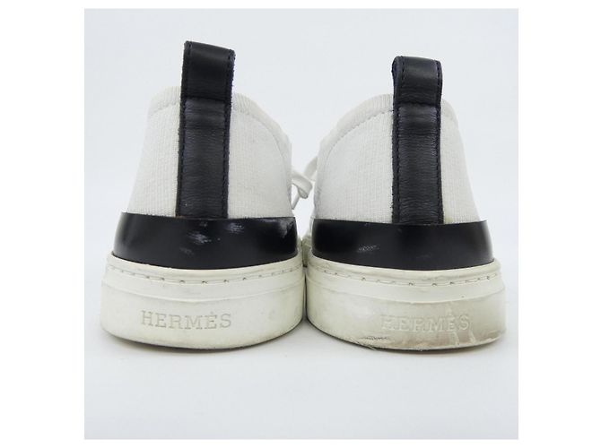 Hermès Hermes Strick-Kalbsleder-Sneaker Weiß - Ansicht 5