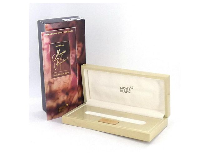 Pluma fuente Montblanc Marquise de Pompadour Au750 Blanco Dorado - vista 8