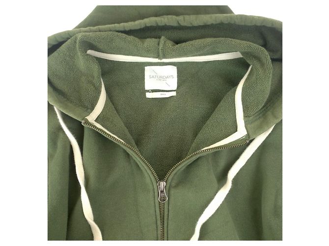 Autre Marque Sudadera de algodón Saturdays Surf NYC Blanco Verde - vista 5