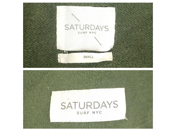 Autre Marque Sudadera de algodón Saturdays Surf NYC Blanco Verde - vista 9