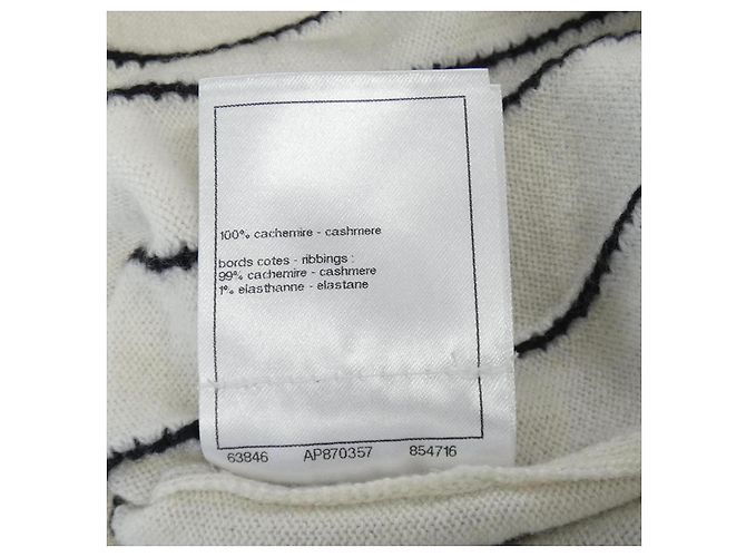Chanel P74734K10713 23P Kaschmir Strick Weiß - Ansicht 3